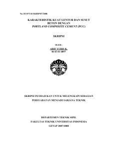 karakteristik kuat lentur dan susut beton dengan portland composite