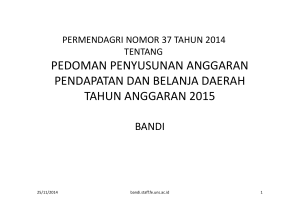 pedoman penyusunan anggaran pendapatan dan belanja