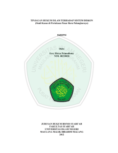 TINJAUAN HUKUM ISLAM TERHADAP SISTEM DISKON (Studi