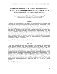 hubungan antara waktu tunggu pelayanan resep