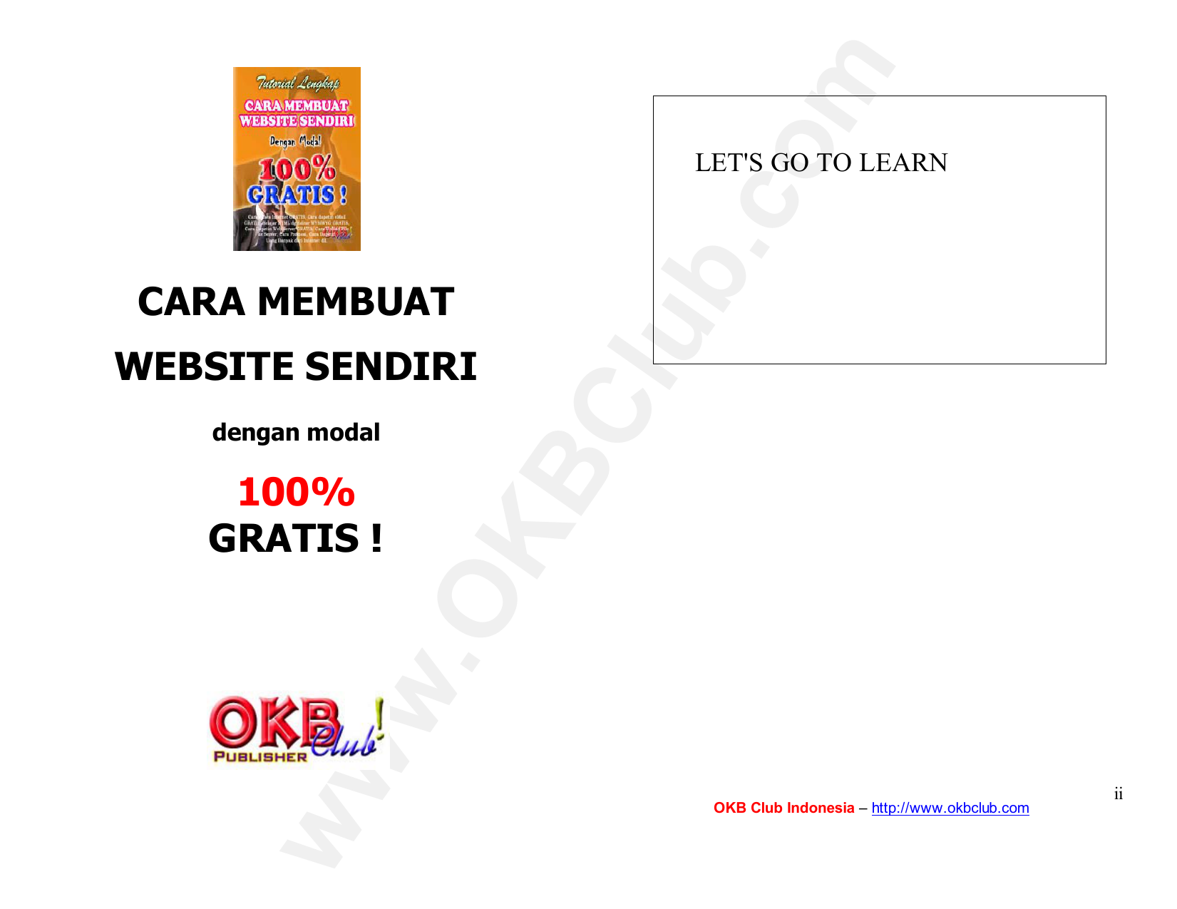 BC WEBSITE SENDIRI lu b LET S GO TO LEARN OKB Club Indonesia – ii setup agar Anda bisa membukanya