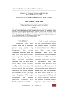 Saida : Erosi dan Tingkat Bahaya Erosi pada Pertanaman Kentang
