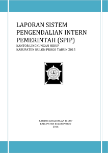 laporan sistem pengendalian intern pemerintah (spip)