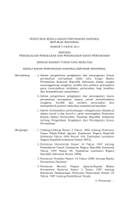 peraturan kepala badan pertanahan nasional republik indonesia