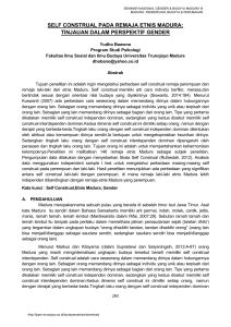 self construal pada remaja etnis madura: tinjauan dalam perspektif