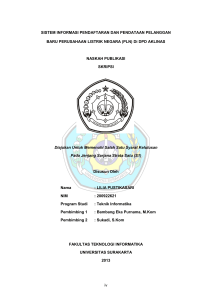 iv SISTEM INFORMASI PENDAFTARAN DAN PENDATAAN