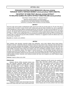 PENGARUH EKSTRAK BUAH MENGKUDU (Morinda citrifolia