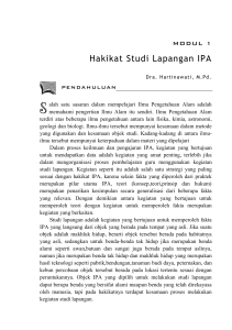 Hakikat Studi Lapangan IPA - Universitas Terbuka Repository