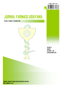 jurnal farmasi udayana - Universitas Udayana Repository