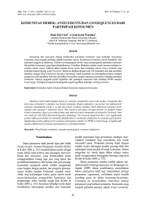 komunitas merek: antecedents dan consequences dari partisipasi