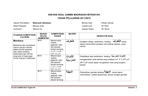 Kisi Kisi UAMBN Prog.Bhs Arab MI