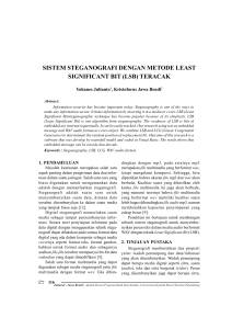 sistem steganografi dengan metode least significant bit (lsb)