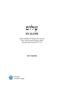 syalom - (STAKN) Toraja