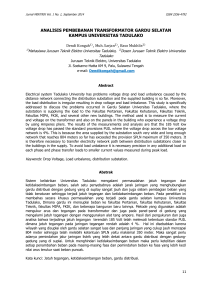 analisis pembebanan transformator gardu selatan