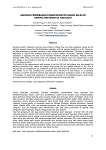 analisis pembebanan transformator gardu selatan