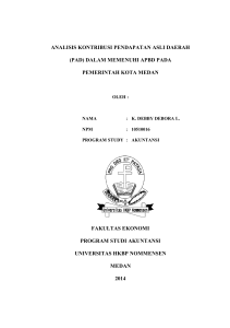 ANALISIS KONTRIBUSI PENDAPATAN ASLI DAERAH (PAD