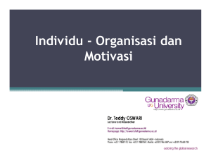 Individu - Organisasi dan Motivasi