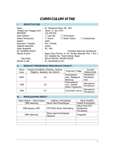 curriculum vitae - Program Doktor Ilmu Manajemen