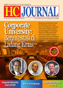 Corporate University - human capital journal