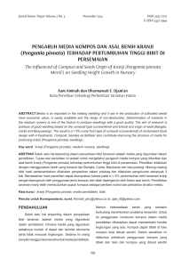 (Pongamia pinnata) TERHADAP PERTUMBUHAN