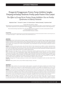 Pengaruh Penggunaan Proton Pump InhibitorJangka Panjang