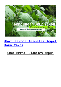 Obat Herbal Diabetes Ampuh Daun Yakon