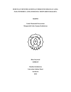 HUBUNGAN MENSTRUASI DENGAN FREKUENSI SERANGAN