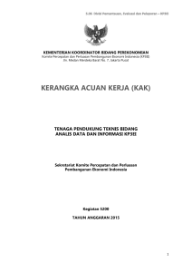 kerangka acuan kerja (kak) - Kementerian Koordinator Bidang