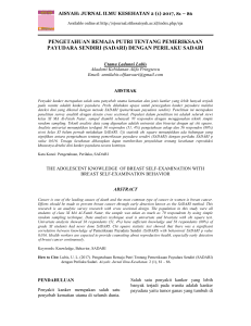 PENGETAHUAN REMA PAYUDARA SENDIRI (SADARI) REMAJA
