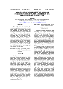 analisis kelayakan komoditas andalan perkebunan di kabupaten