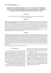 keefektivan ekstrak biota laut aglaophenia terhadap
