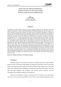 SIKAP GURU PKn TERHADAP PERUBAHAN KURIKULUM PKn