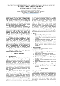PERANCANGAN GENERATOR FLUKS AKSIAL PUTARAN