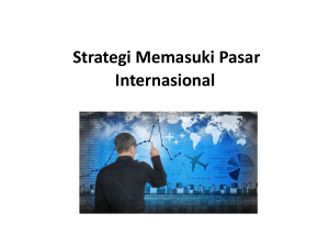 Strategi Memasuki Pasar Internasional
