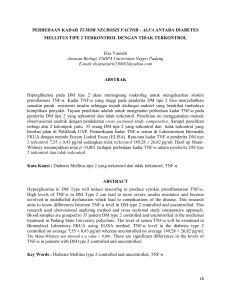 PERBEDAAN KADAR TUMOR NECROSIS FACTOR - e