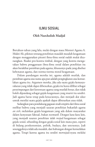 ilmu sosial - Nurcholish Madjid