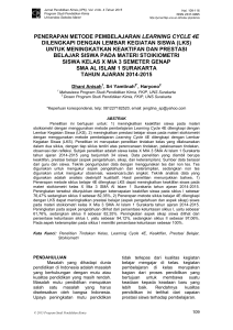 penerapan metode pembelajaran learning cycle 4e