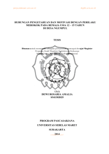 HUBUNGAN PENGETAHUAN DAN MOTIVASI DENGAN PERILAKU