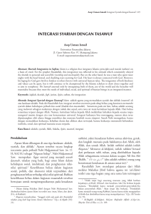 integrasi syariah dengan tasawuf