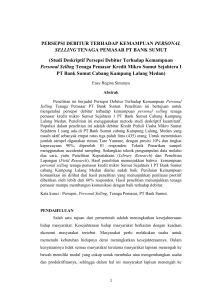 PERSEPSI DEBITUR TERHADAP KEMAMPUAN PERSONAL