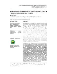 profitability, growth opportunities, leverage, ukuran perusahaan, dan