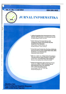 Jurnal Informatika Vol 3 No 1 Heriansyah,S.Kom.,M.Kom