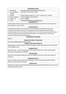 INFORMASI DASAR 1 Nama Data : Ekuivalen tingkat imbalan/bagi