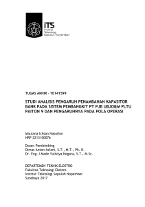 studi analisis pengaruh penambahan kapasitor bank pada sistem