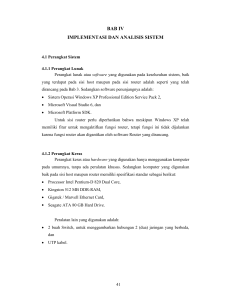 BAB IV IMPLEMENTASI DAN ANALISIS SISTEM