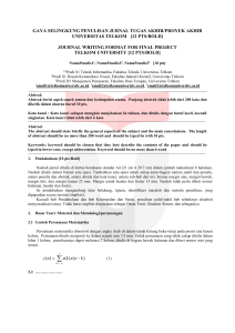 contoh gaya penulisan journal teknik elektro