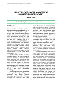 update breast cancer management diagnostic and treatment
