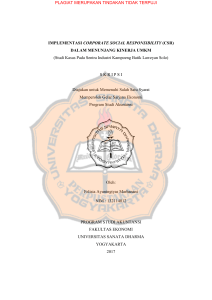 CSR - USD Repository - Universitas Sanata Dharma