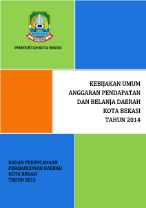 kebijakan umum anggaran pendapatan dan belanja daerah kota