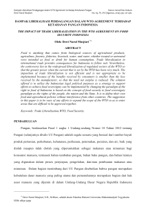 Dampak Liberalisasi Perdagangan dalam WTO
